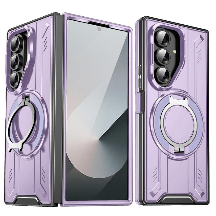 For Samsung Galaxy Z Fold7 5G Rotating Magnetic Phone Case With Ring Holder