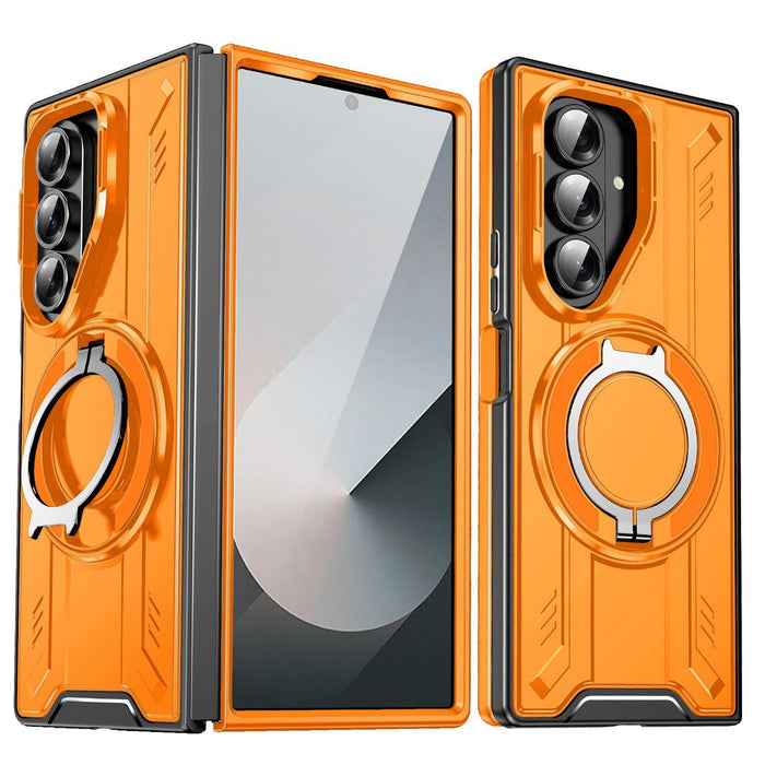 For Samsung Galaxy Z Fold7 5G Rotating Magnetic Phone Case With Ring Holder