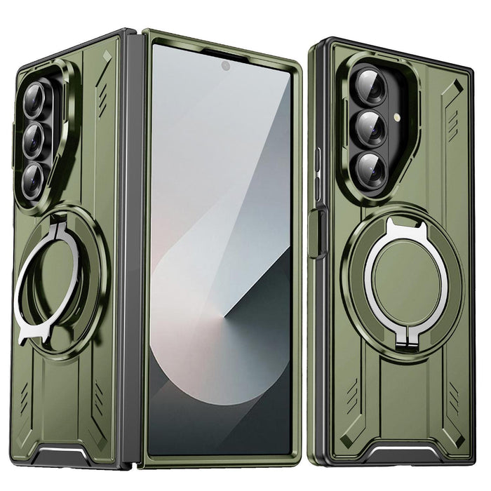 For Samsung Galaxy Z Fold7 5G Rotating Magnetic Phone Case With Ring Holder