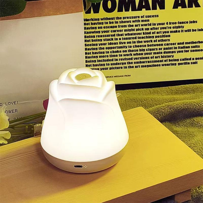 3W Rechargeable Rose Night Light Touch Sensor Ambient Lighting White