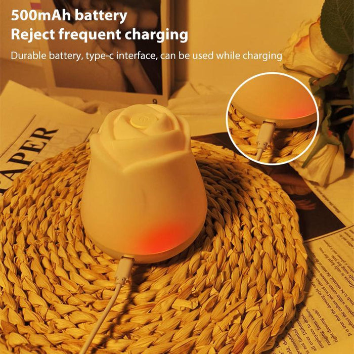 3W Rechargeable Rose Night Light Touch Sensor Ambient Lighting White