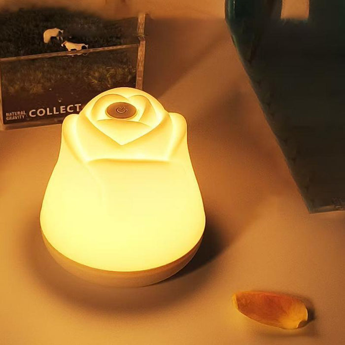 3W Rechargeable Rose Night Light Touch Sensor Ambient Lighting White