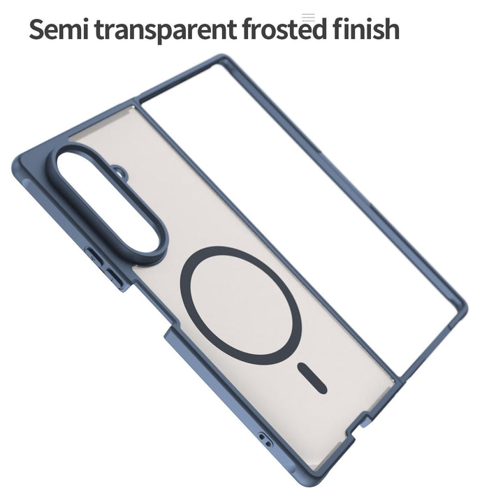 For Samsung Galaxy Z Fold7 5G Fan Dun Series Tpu Hybrid Pc Frosted Magsafe Phone Case