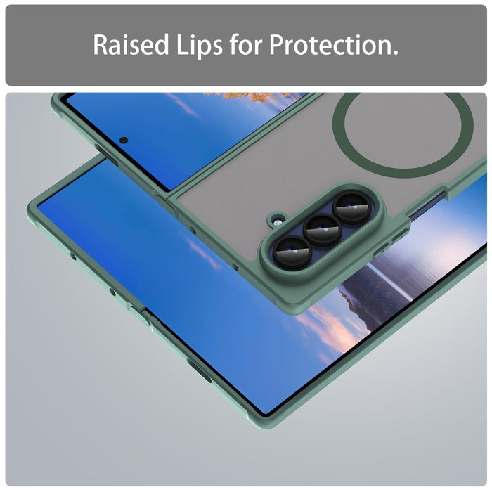 For Samsung Galaxy Z Fold7 5G Fan Dun Series Tpu Hybrid Pc Frosted Magsafe Phone Case