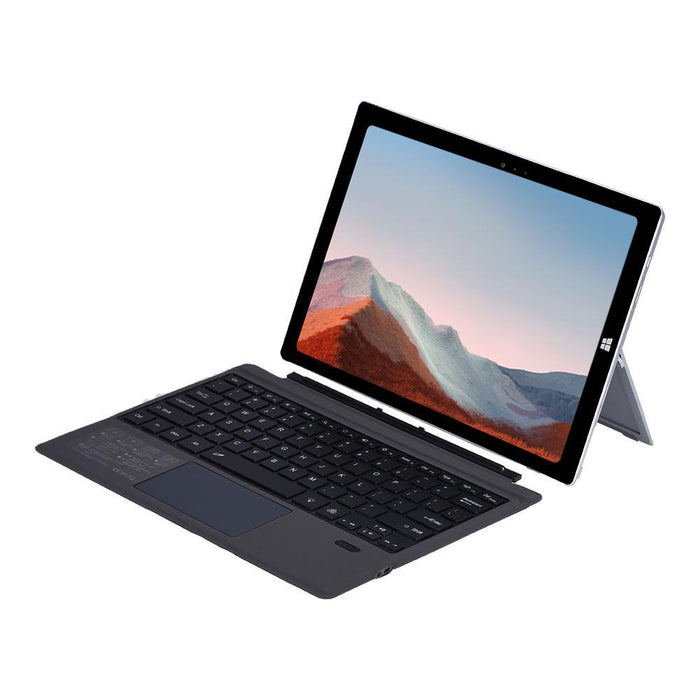 For Microsoft Surface Pro 7+ / 7 / 6 1109-D Ultra-Thin Detachable Backlight Bluetooth Keyboard Leather Tablet Case With Touchpad Black