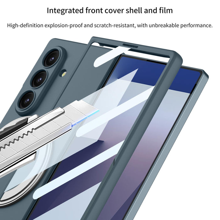 For Samsung Galaxy Z Fold7 5G Ultra-Thin Magnetic Phone Case With Rotating Bracket