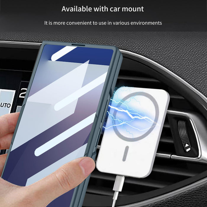 For Samsung Galaxy Z Fold7 5G Ultra-Thin Magnetic Phone Case With Rotating Bracket