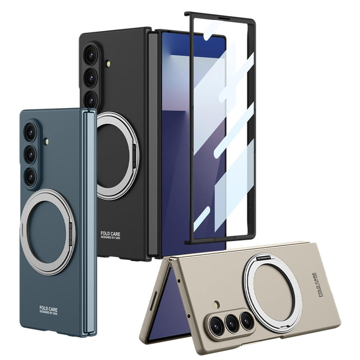 For Samsung Galaxy Z Fold7 5G Ultra-Thin Magnetic Phone Case With Rotating Bracket
