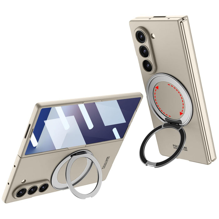 For Samsung Galaxy Z Fold7 5G Ultra-Thin Magnetic Phone Case With Rotating Bracket