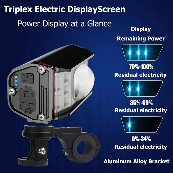 2000Lm Super Bright Led Bike Headlight Black