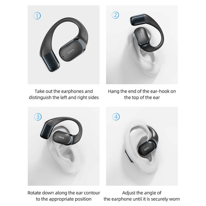 Rock X718 Rau0783 Bluetooth 5.4 Wireless Ear-Hugs Earphones