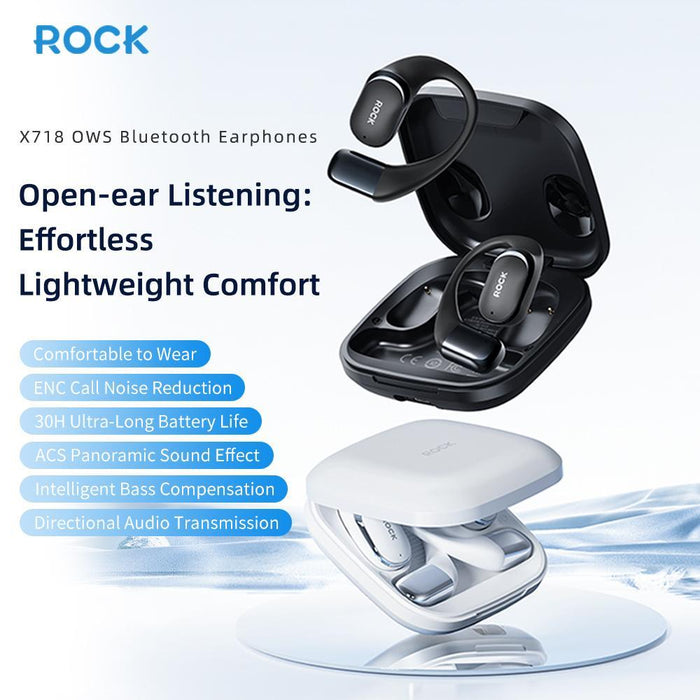 Rock X718 Rau0783 Bluetooth 5.4 Wireless Ear-Hugs Earphones