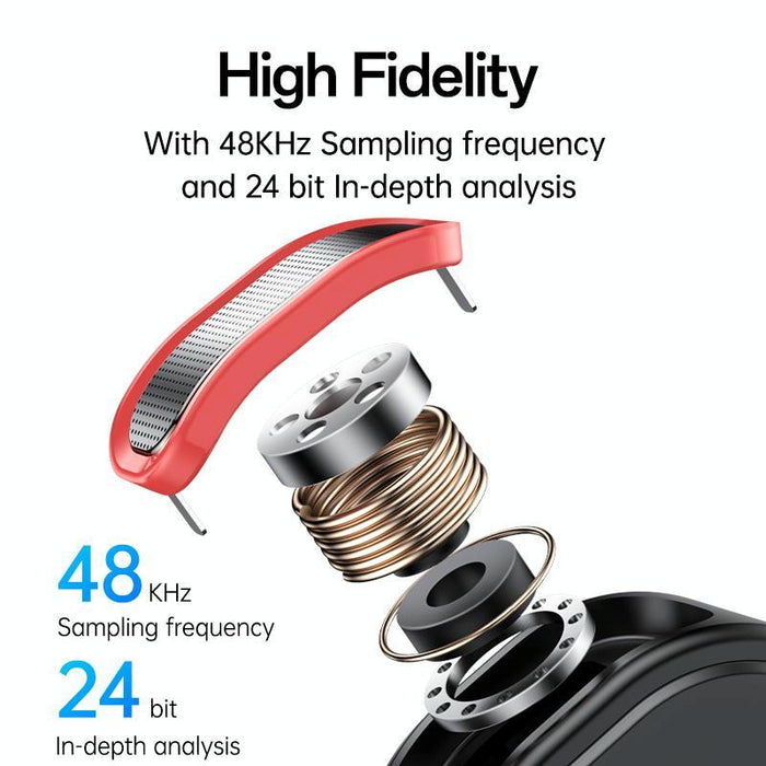 2-In-1 Magnetic Lavalier Microphone Black