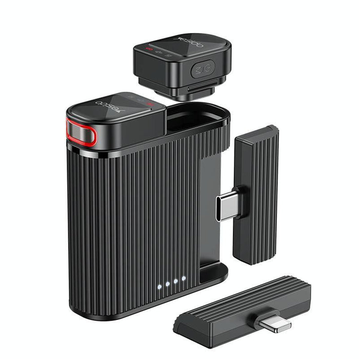 2-In-1 Magnetic Lavalier Microphone Black