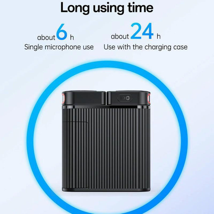 2-In-1 Magnetic Lavalier Microphone Black