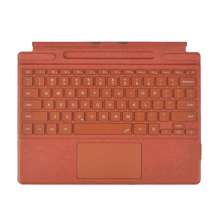 For Microsoft Surface Pro 9 / 10 / 11 / 12 Single Colour Backlight Tablet Bluetooth Keyboard With Touch Pad