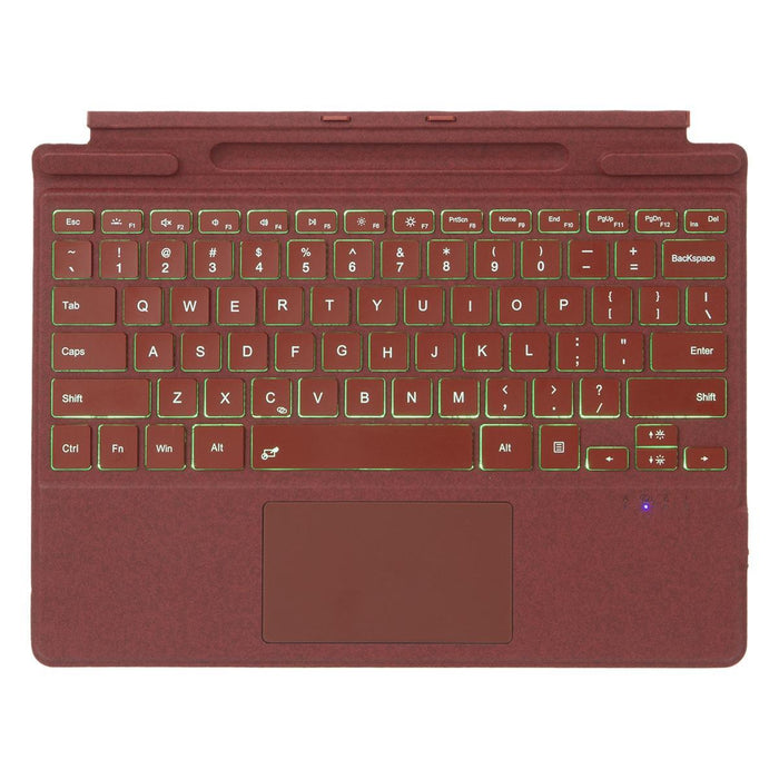 For Microsoft Surface Pro 9 / 10 / 11 / 12 Single Colour Backlight Tablet Bluetooth Keyboard With Touch Pad