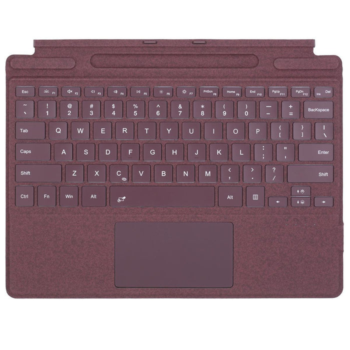 For Microsoft Surface Pro 9 / 10 / 11 / 12 Single Colour Backlight Tablet Bluetooth Keyboard With Touch Pad