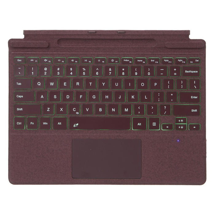 For Microsoft Surface Pro 9 / 10 / 11 / 12 Single Colour Backlight Tablet Bluetooth Keyboard With Touch Pad