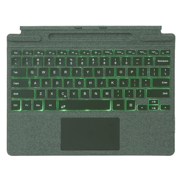 For Microsoft Surface Pro 9 / 10 / 11 / 12 Single Colour Backlight Tablet Bluetooth Keyboard With Touch Pad