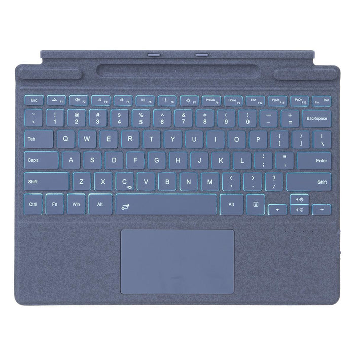 For Microsoft Surface Pro 9 / 10 / 11 / 12 Single Colour Backlight Tablet Bluetooth Keyboard With Touch Pad