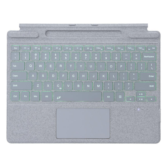 For Microsoft Surface Pro 9 / 10 / 11 / 12 Single Colour Backlight Tablet Bluetooth Keyboard With Touch Pad