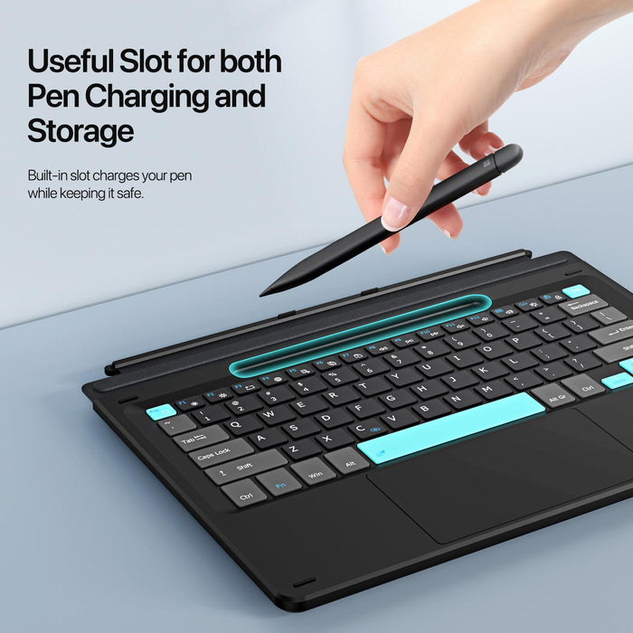 For Microsoft Surface Pro 11 / 10 / 9 / 8 Ck Pro Series Smart Magnetic Touch Bluetooth Keyboard