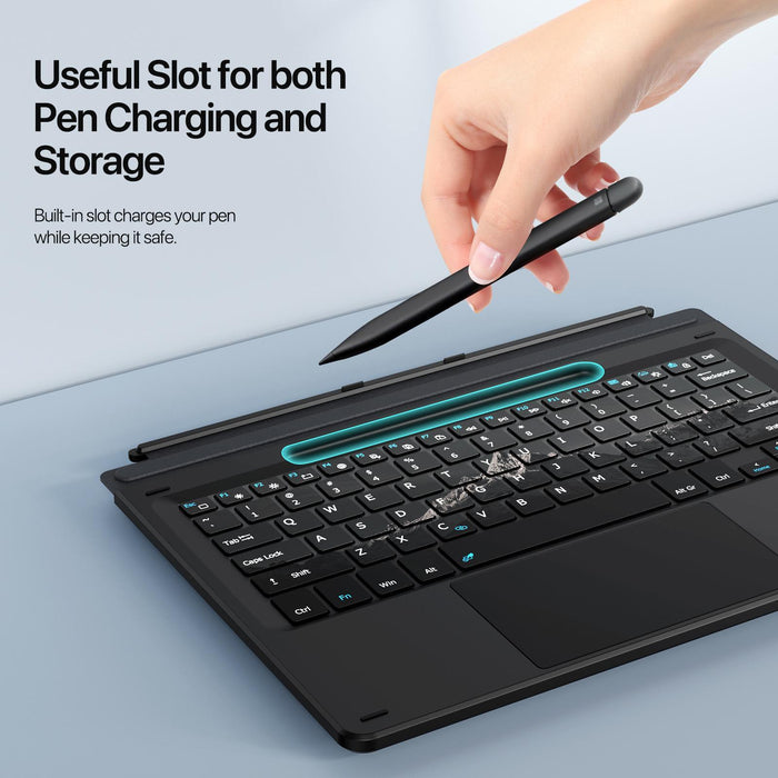 For Microsoft Surface Pro 11 / 10 / 9 / 8 Ck Pro Series Smart Magnetic Touch Bluetooth Keyboard