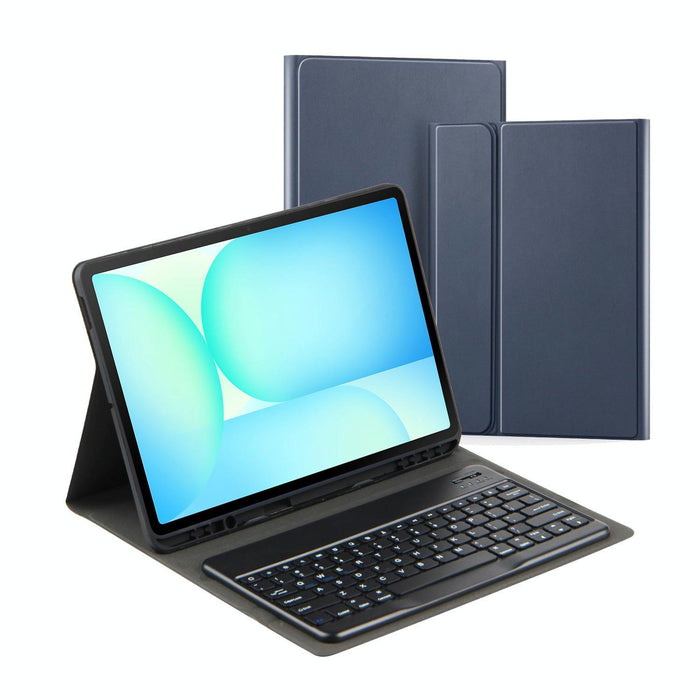 For Samsung Galaxy Tab S10 Fe+ Basics Bluetooth Keyboard Leather Tablet Case