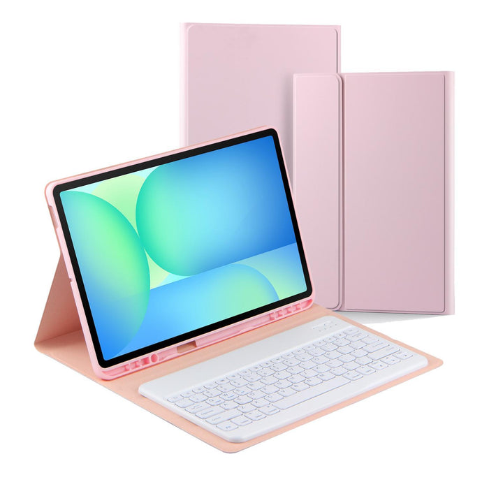 For Samsung Galaxy Tab S10 Fe+ Basics Bluetooth Keyboard Leather Tablet Case