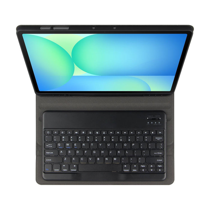 For Samsung Galaxy Tab S10 Fe+ Basics Bluetooth Keyboard Leather Tablet Case