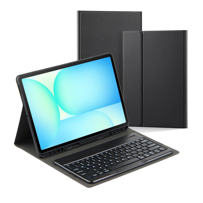 For Samsung Galaxy Tab S10 Fe+ Basics Bluetooth Keyboard Leather Tablet Case