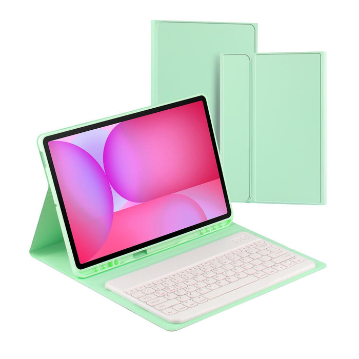 For Samsung Galaxy Tab S10 Fe+ Basics Bluetooth Keyboard Leather Tablet Case