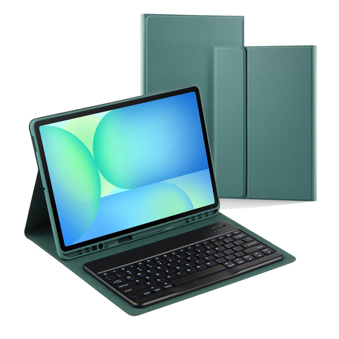 For Samsung Galaxy Tab S10 Fe+ Basics Bluetooth Keyboard Leather Tablet Case