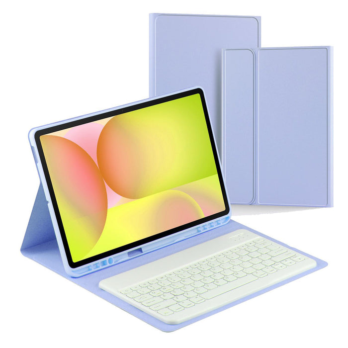 For Samsung Galaxy Tab S10 Fe+ Basics Bluetooth Keyboard Leather Tablet Case