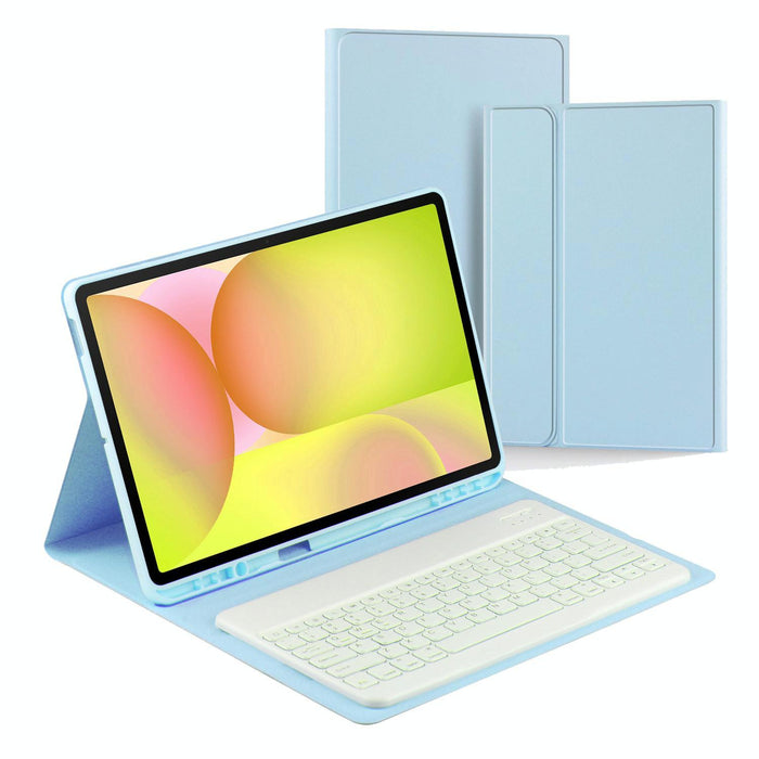 For Samsung Galaxy Tab S10 Fe+ Basics Bluetooth Keyboard Leather Tablet Case