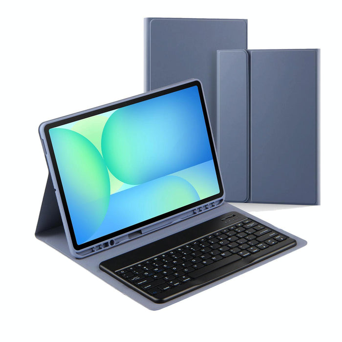 For Samsung Galaxy Tab S10 Fe+ Basics Bluetooth Keyboard Leather Tablet Case