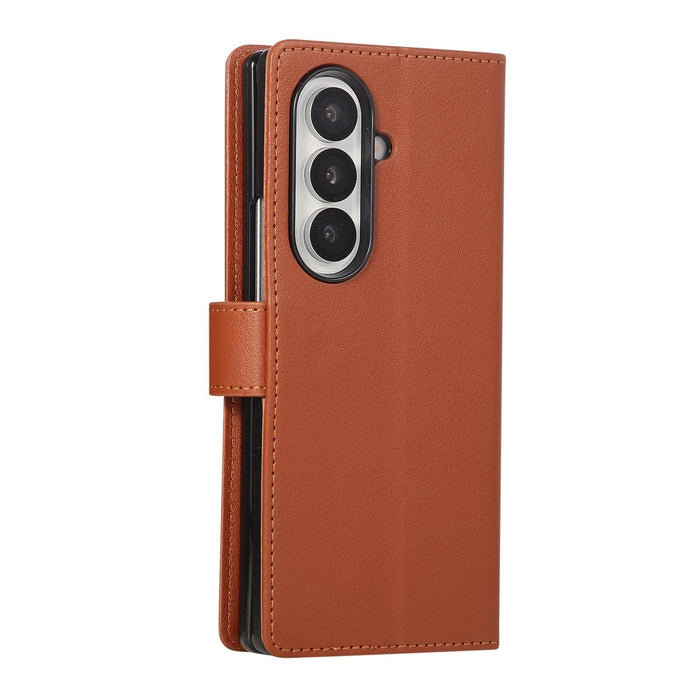 For Samsung Galaxy Z Fold7 5G 3-Card Slots Multifunctional Leather Phone Case