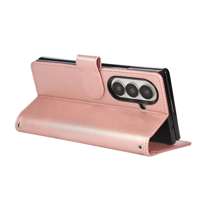 For Samsung Galaxy Z Fold7 5G 3-Card Slots Multifunctional Leather Phone Case