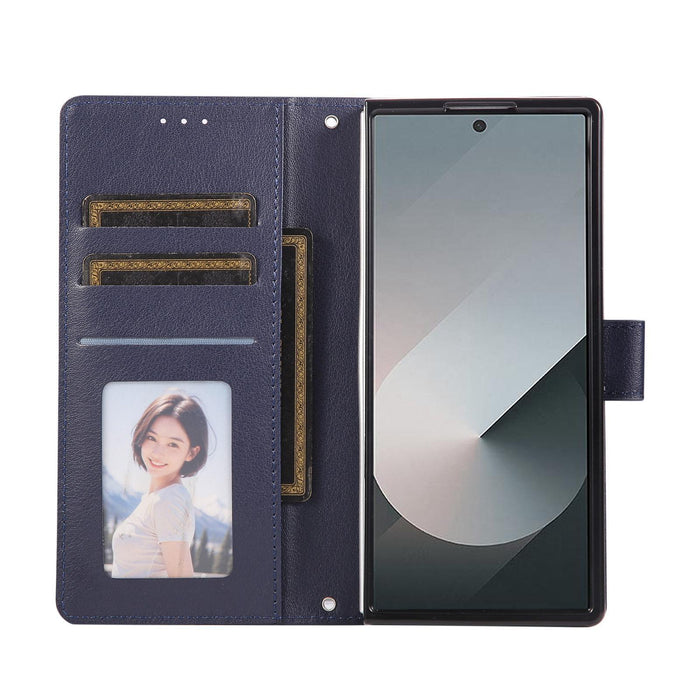 For Samsung Galaxy Z Fold7 5G 3-Card Slots Multifunctional Leather Phone Case