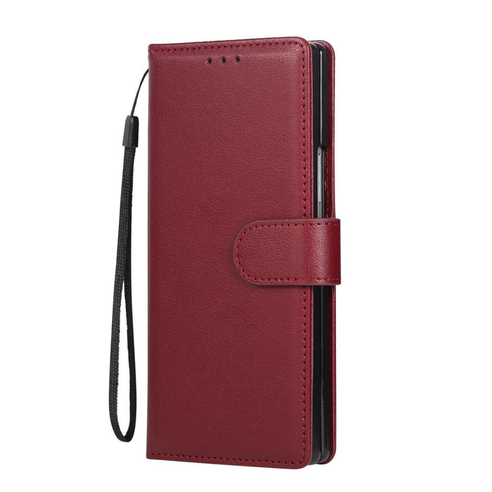 For Samsung Galaxy Z Fold7 5G 3-Card Slots Multifunctional Leather Phone Case