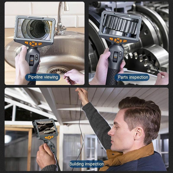 5 Inch Hd Large Screen Dual Steering Endoscope 1.55M Length Model 3.9Mm Single Lens