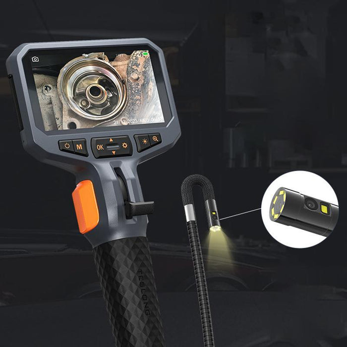 4.5 Inch Screen 210 Degree Bendable Industrial Endoscope 1.55M Length Model 8.5Mm Dual Lens