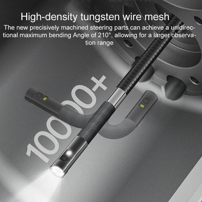 4.5 Inch Screen 210 Degree Bendable Industrial Endoscope 1.55M Length Model 8.5Mm Dual Lens