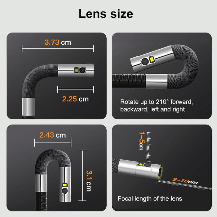 6 Inch Screen 360 Degree Steering Industrial Endoscope 1.55M Length Model 3.9Mm Single Lens