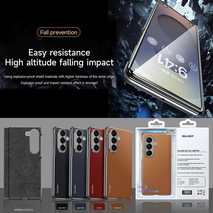 For Samsung Galaxy Z Fold7 5G Frameless Cowhide Leather Case