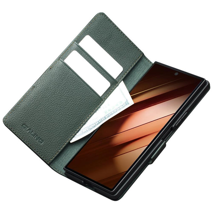 For Samsung Galaxy Z Fold7 5G Classics 3Rd Genuine Leather Phone Case
