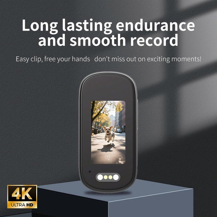 4K Mini Wifi Sports Camera With Screen Simple Version Black