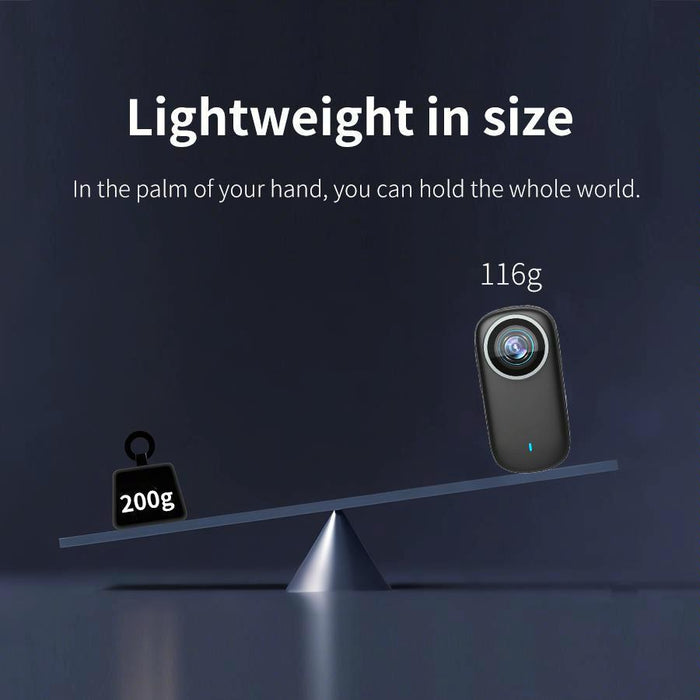 4K Mini Wifi Sports Camera With Screen Simple Version Black