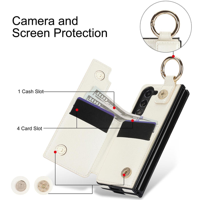 For Samsung Galaxy Z Fold7 5G Litchi Texture Double Buckle Leather Phone Case With Pen Slot